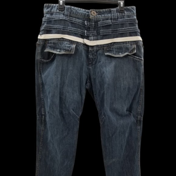 Marithe francois girbaud jeans Baggy Hip Hop Distressed  Mens 34x30 - Picture 1 of 12